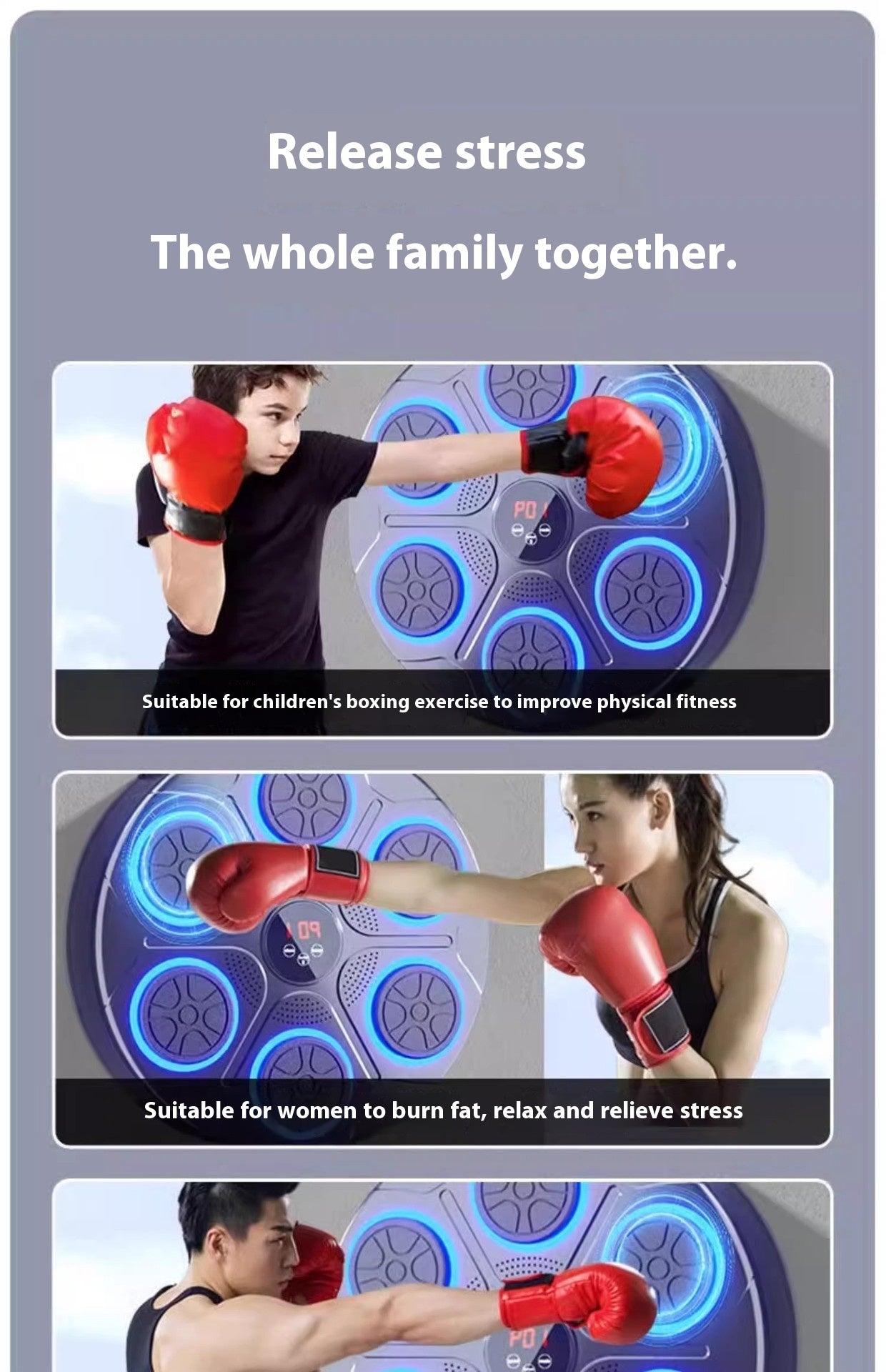 Smart Bluetooth Music Boxing Target Fitness Training Aid